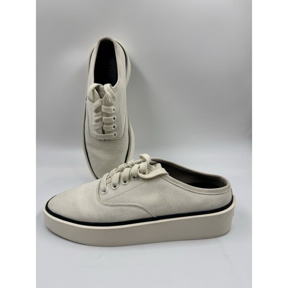 FEAR OF GOD 101 BACKLESS OFF WHITE CANVAS TRAINERS SNEAKERS EU 38 7US - Picture 1 of 16